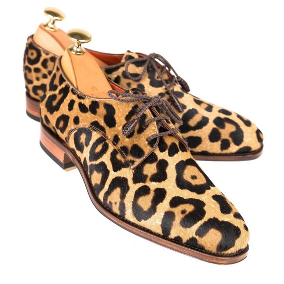 Carmina Shoes - Carmina Leopard Derby Oxford Flats